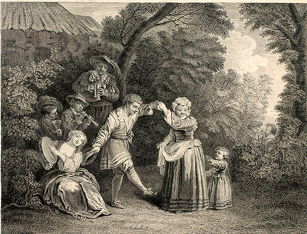 Watteau Drawing Farm in the Porcherons