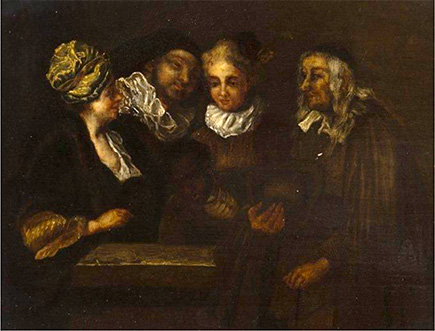 Watteau Drawing Four Studies of a Woman