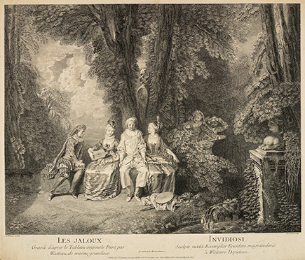 Watteau Drawing Four Studies of a Woman