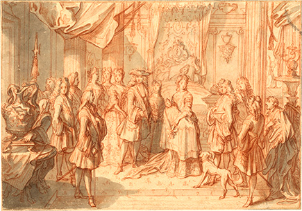 Watteau Drawing Farm in the Porcherons