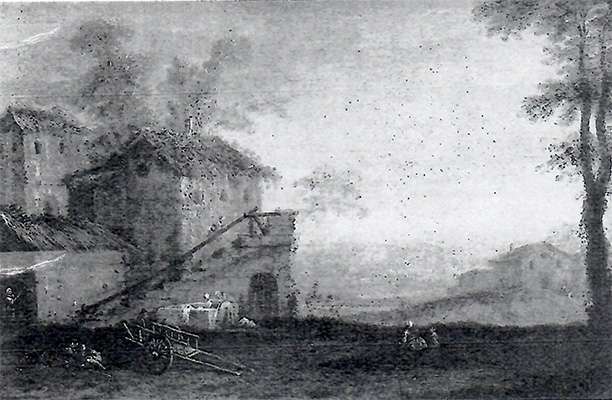Watteau Drawing Farm in the Porcherons